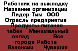 Работник на выкладку › Название организации ­ Лидер Тим, ООО › Отрасль предприятия ­ Продукты питания, табак › Минимальный оклад ­ 29 700 - Все города Работа » Вакансии   . Чувашия респ.,Новочебоксарск г.